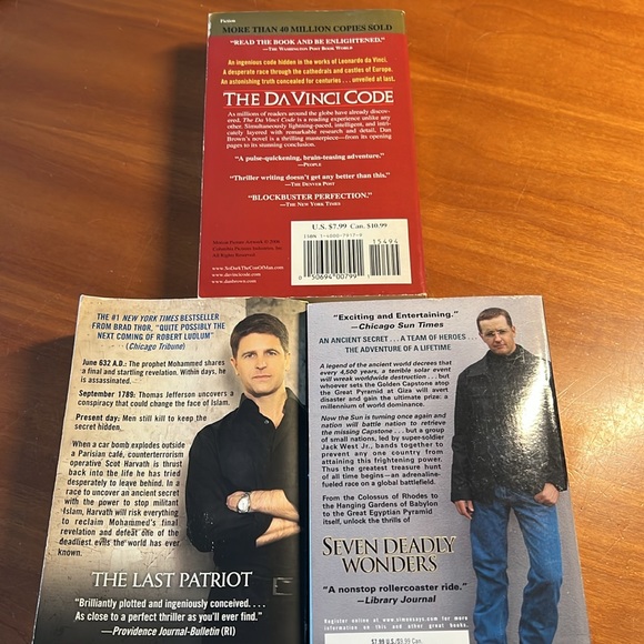 📌3 Bestseller Dan Brown - Da Vinci Code, Brad Thor - Patriot, Matthew Reilly - Picture 5 of 12